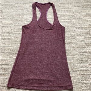 Luluemon Cool Racerback Heathered Bordeaux Drama